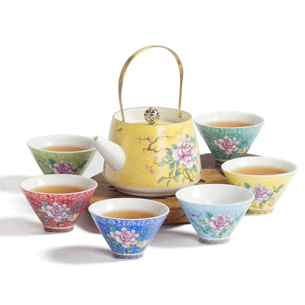 Enamel Porcelain Tea Sets-ToShay.org