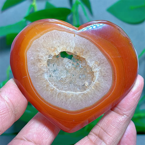 Orange Carnelian Druzy Heart-ToShay.org