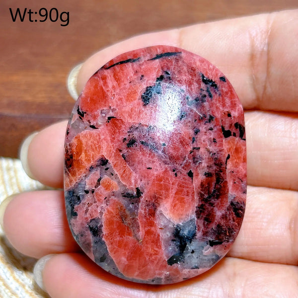Pink Rhodonite Palm Stone-ToShay.org