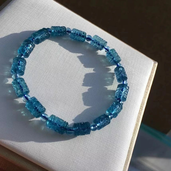 Blue Aquamarine Bracelet-ToShay.org