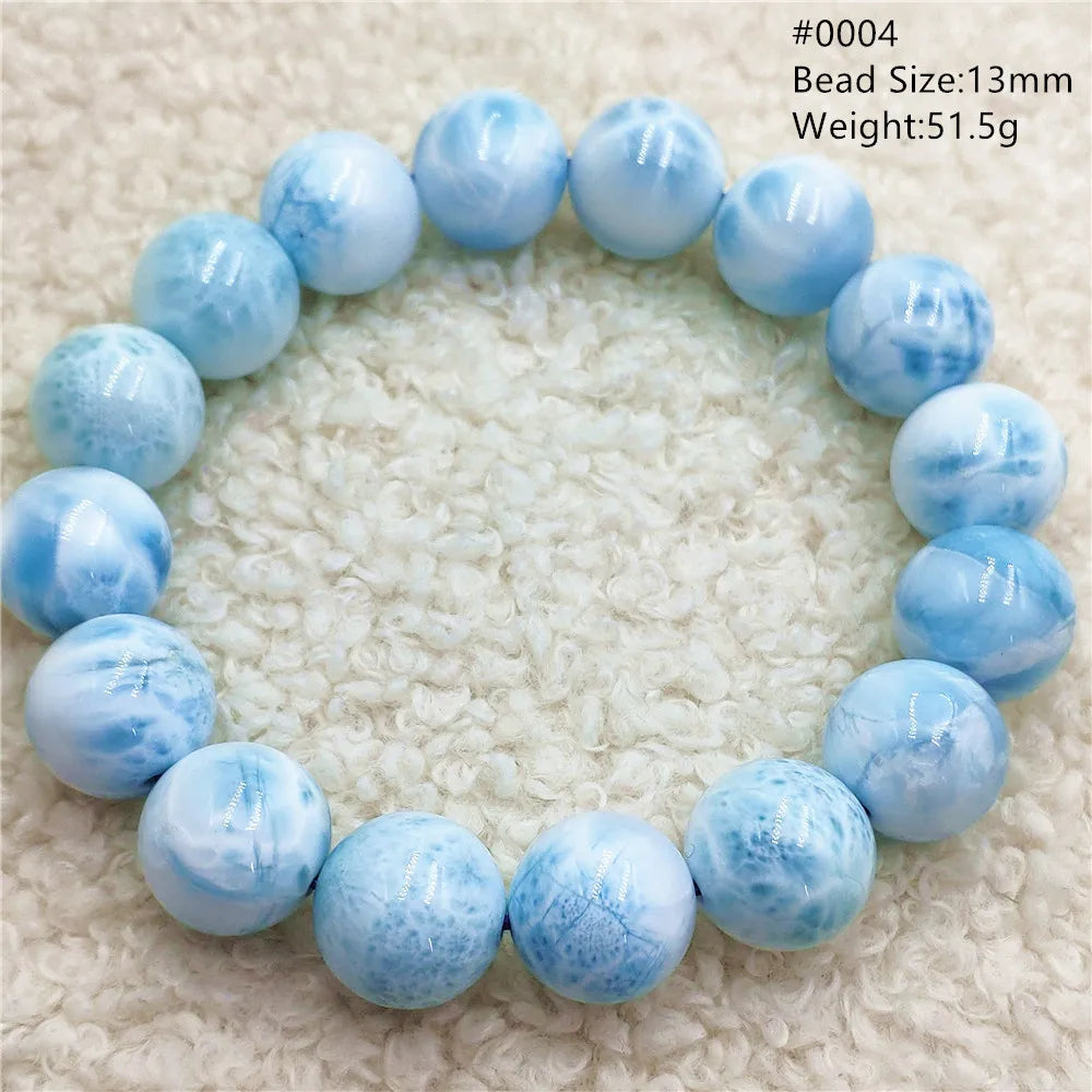 Blue Larimar Bead Bracelet-ToShay.org