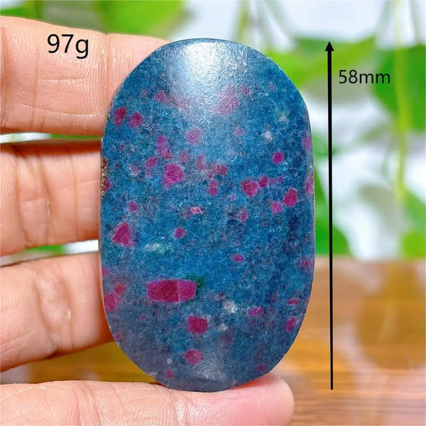 Red Ruby Zoisite Palm Stone-ToShay.org