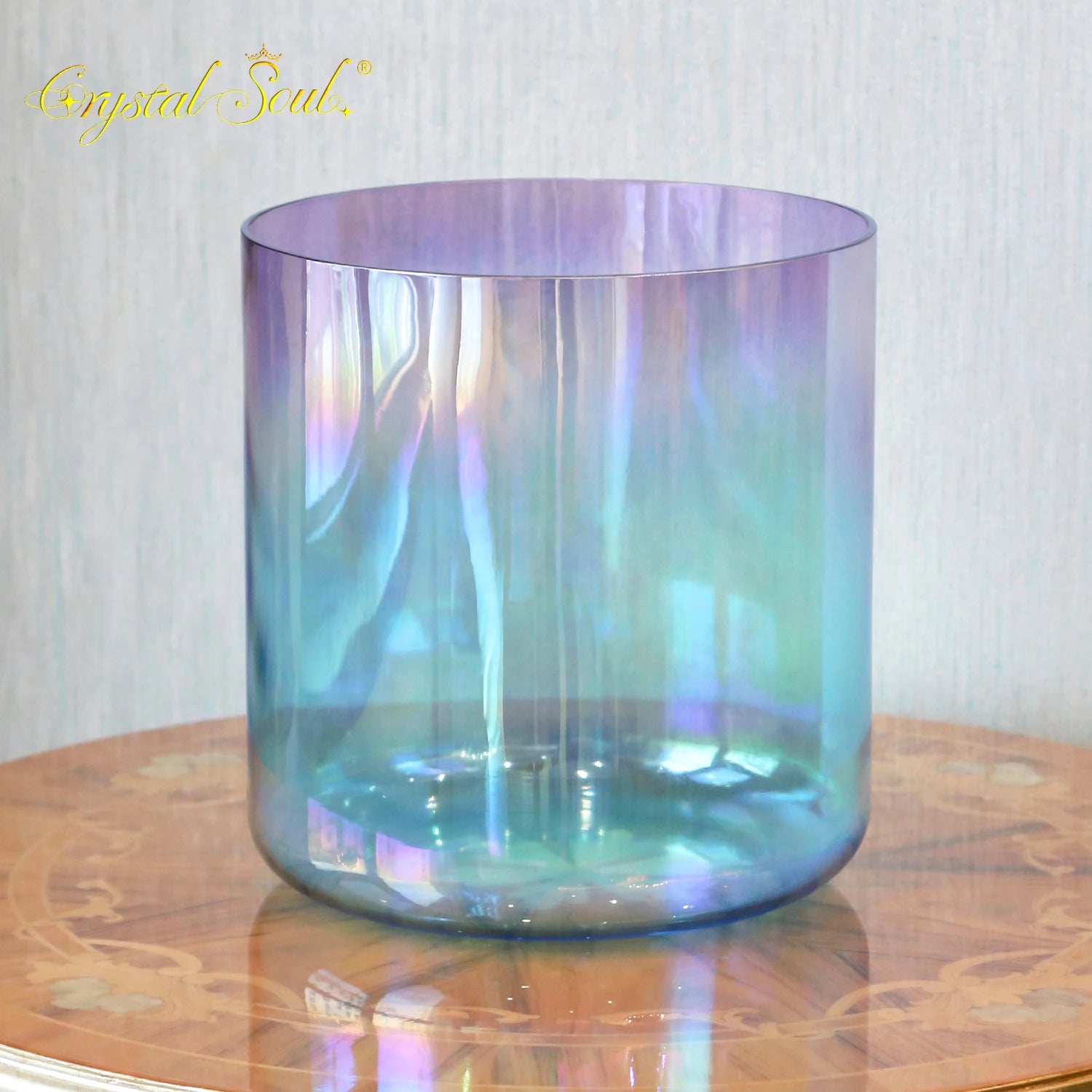 Blue Purple Crystal Singing Bowl-ToShay.org