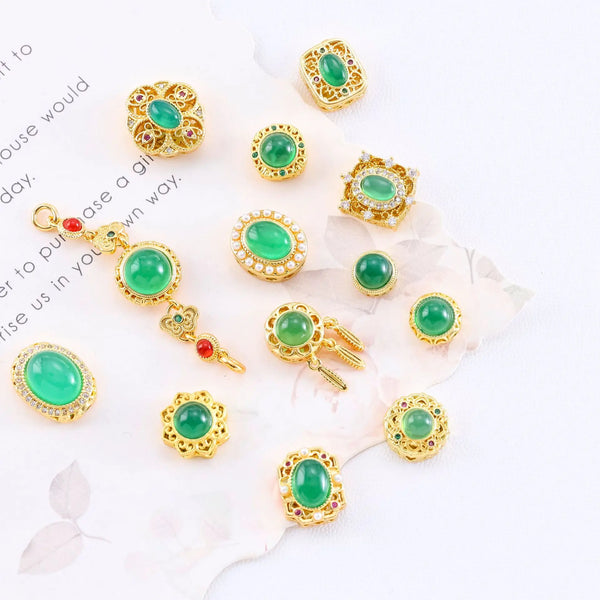 Gold Chrysoprase Bead-ToShay.org