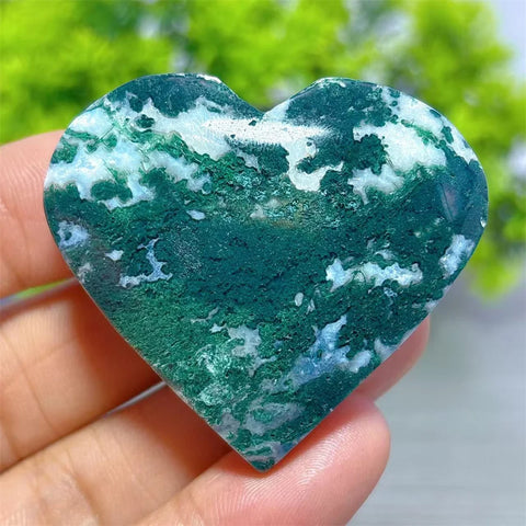 Green Moss Agate Heart-ToShay.org