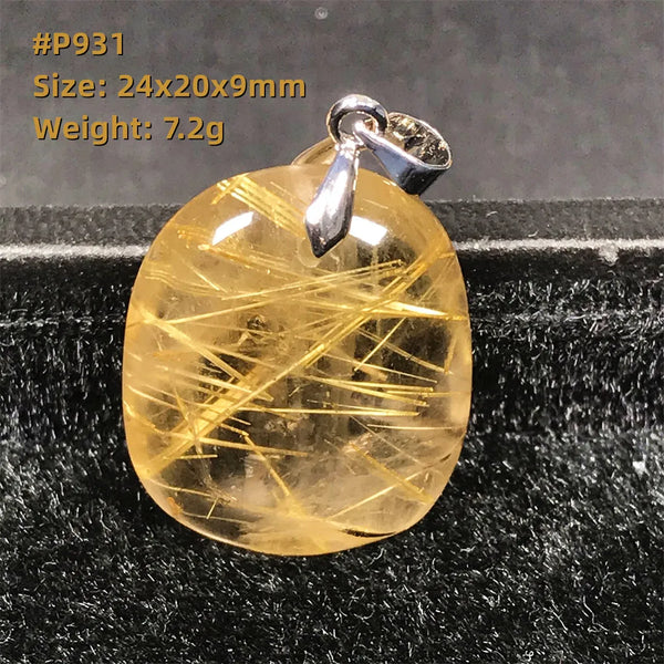 Gold Rutilated Quartz Pendant-ToShay.org