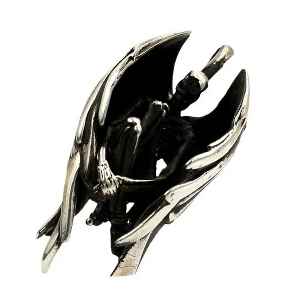 Silver Fallen Angel Pendant-ToShay.org