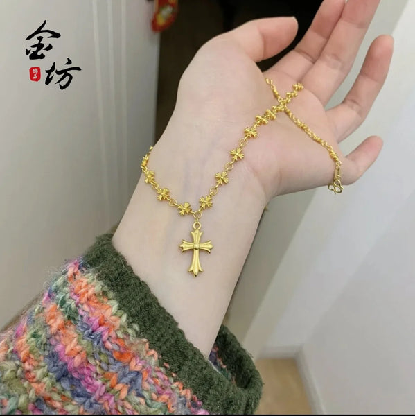 Gold Cross Necklace-ToShay.org