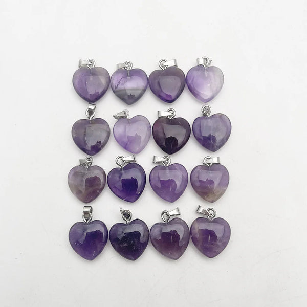 Mixed Crystal Heart Pendants-ToShay.org