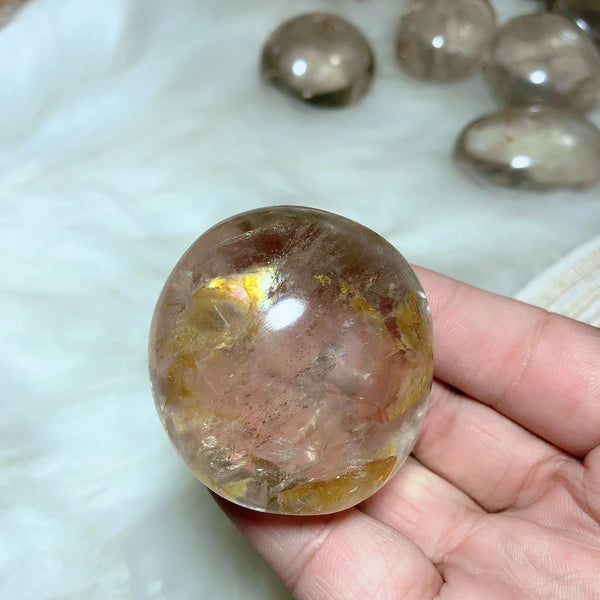Smokey Quartz Palm Stones-ToShay.org