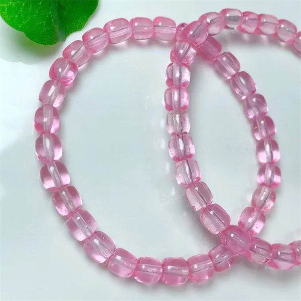 Pink Topaz Bead Bracelet-ToShay.org