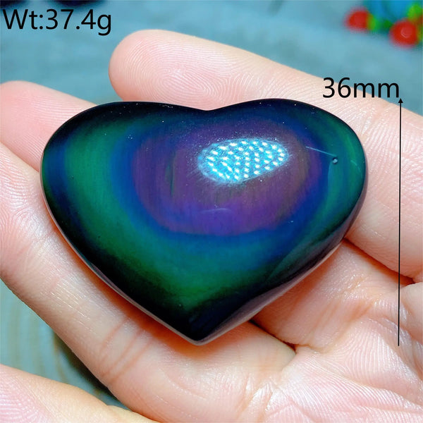 Rainbow Obsidian Heart-ToShay.org