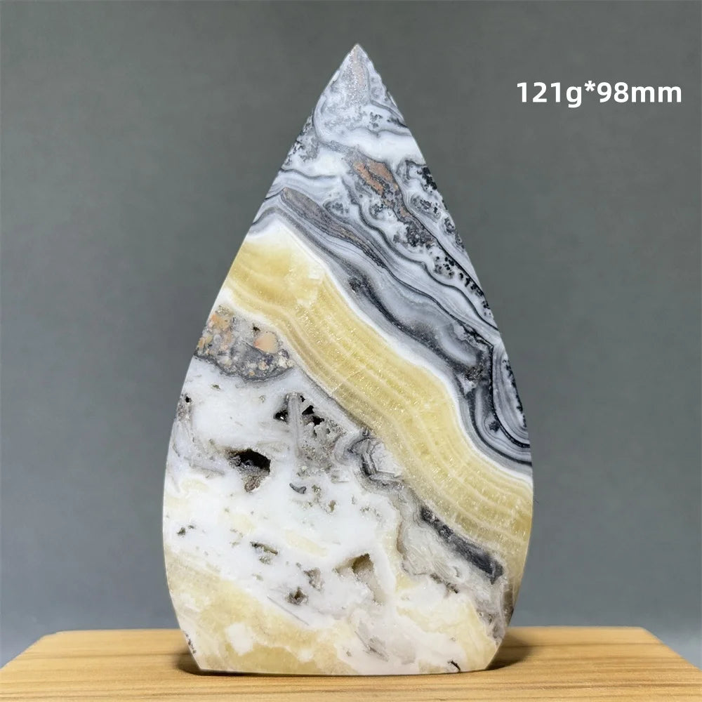 Grey Striped Agate Torch-ToShay.org