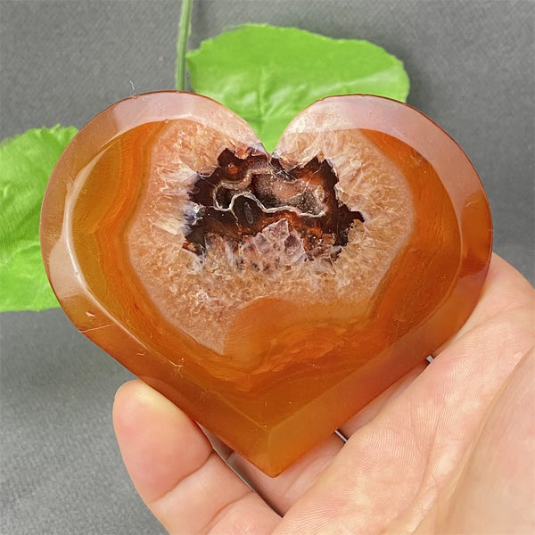 Red Agate Geode Heart-ToShay.org
