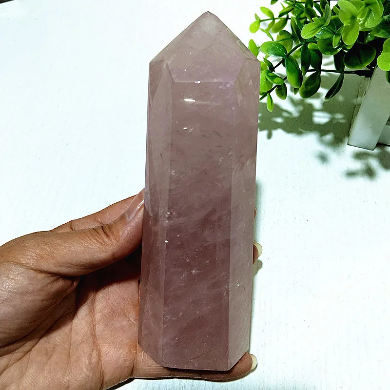 Pink Rose Crystal Quartz Point-ToShay.org