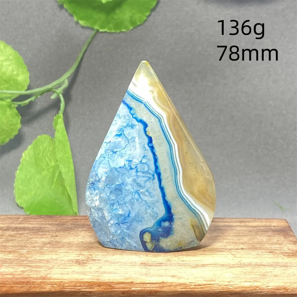 Blue Striped Agate Torch-ToShay.org