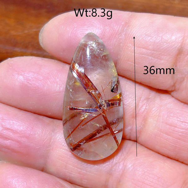 Gold Rutilated Crystal Pendant-ToShay.org