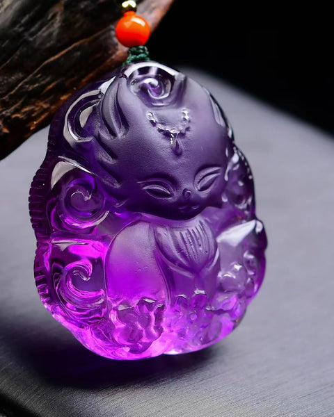 Purple Amethyst Quartz Fox-ToShay.org