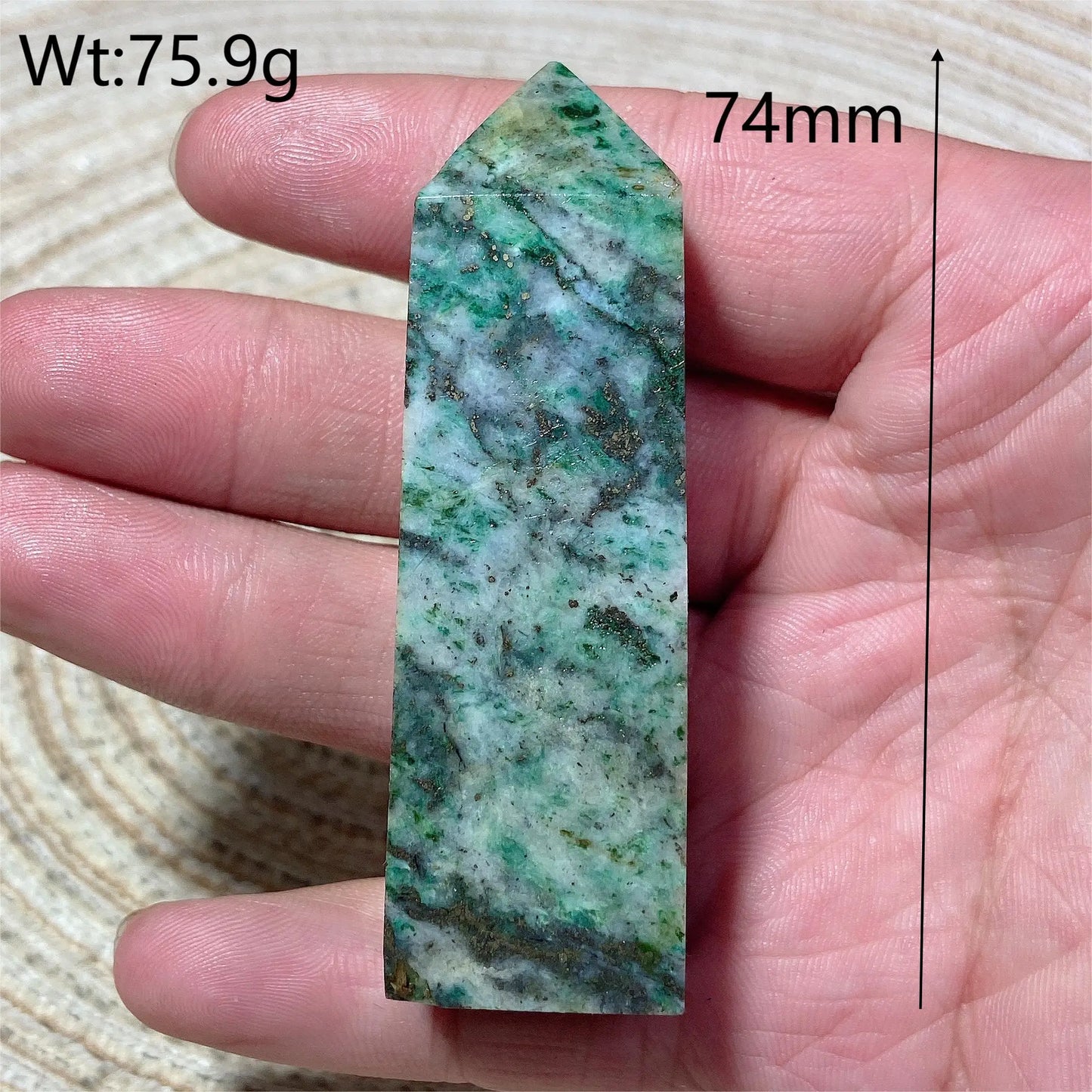 Blue Dioptase Pyrite Tower-ToShay.org