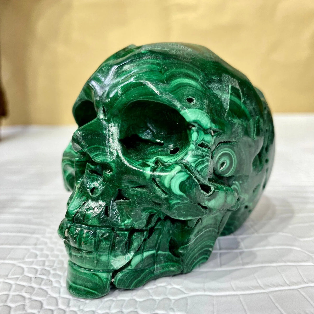 Green Malachite Skull-ToShay.org