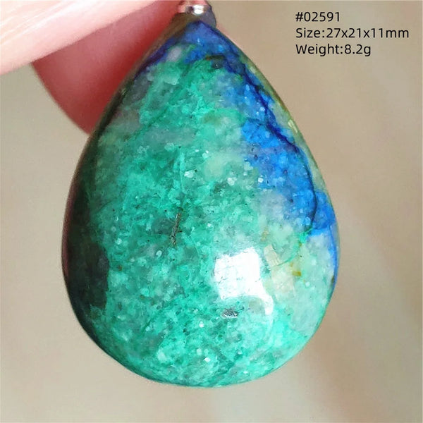Blue Azulite Malachite Pendant-ToShay.org