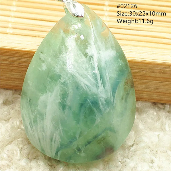 Green Blue Fluorite Pendant-ToShay.org