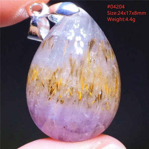 Gold Rutilated Pendant-ToShay.org