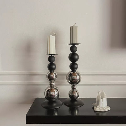 Black Silver Candle Stands-ToShay.org