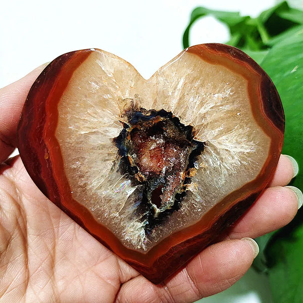 Red Agate Geode Heart-ToShay.org