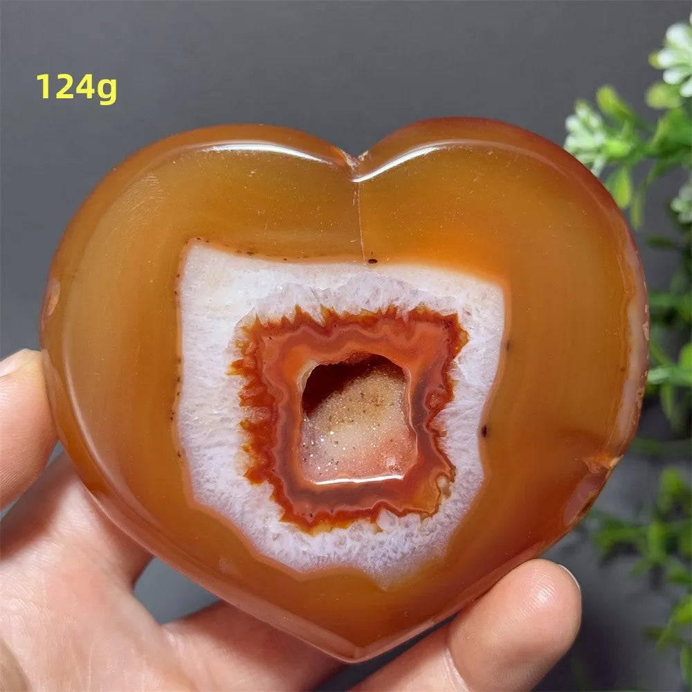 Red Agate Geode Heart-ToShay.org
