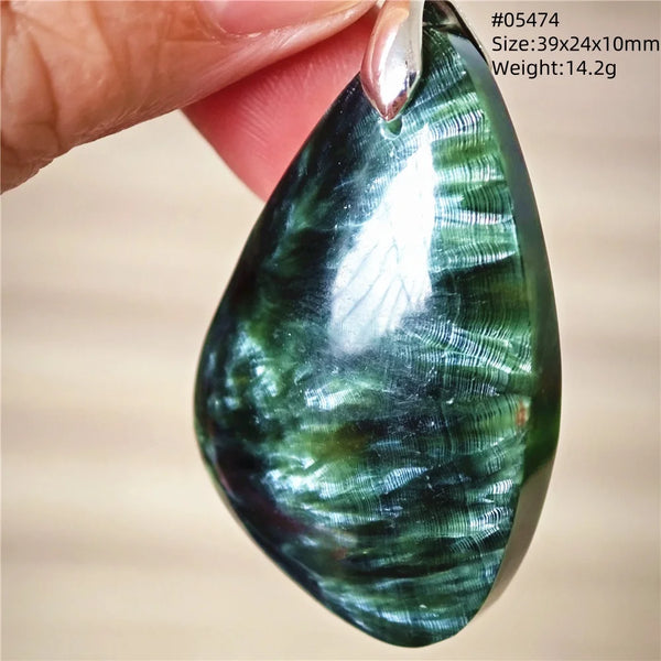 Green Seraphinite Pendant-ToShay.org