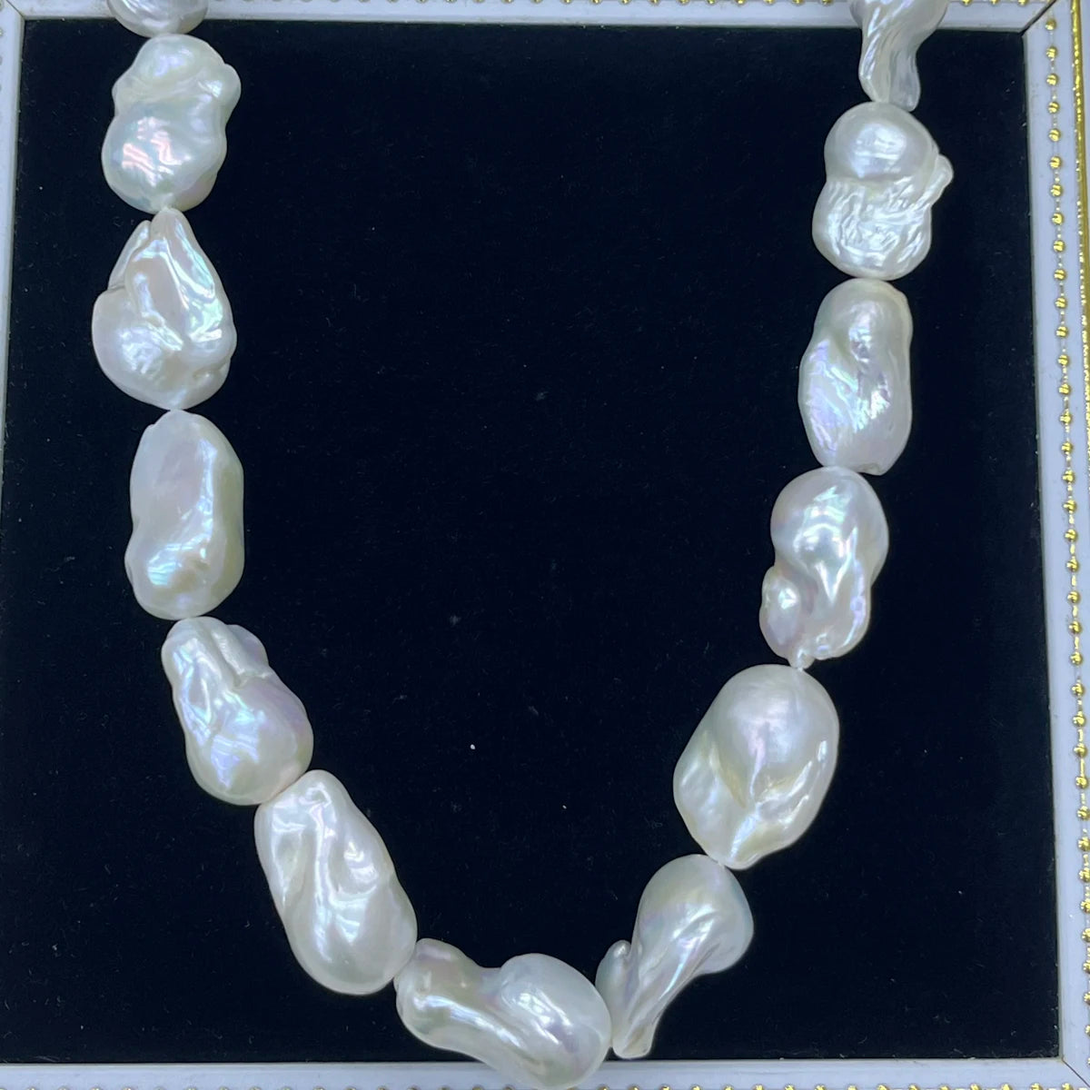 White Pearl Baroque Beads-ToShay.org