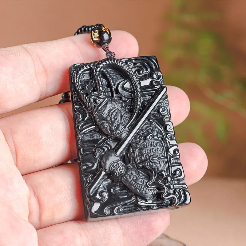 Black Jade Monkey Pendant-ToShay.org