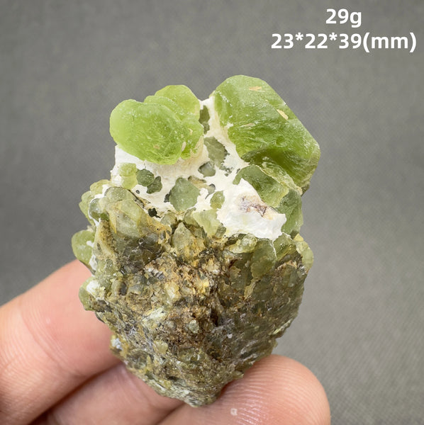 Green Peridot Olivine Crystal-ToShay.org