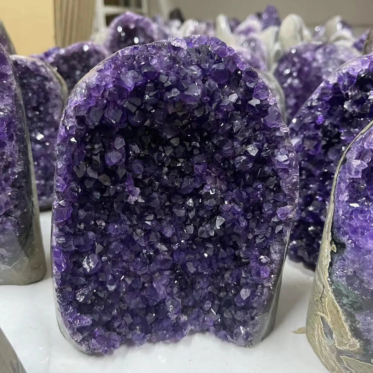 Purple Amethyst Geode Crystal-ToShay.org