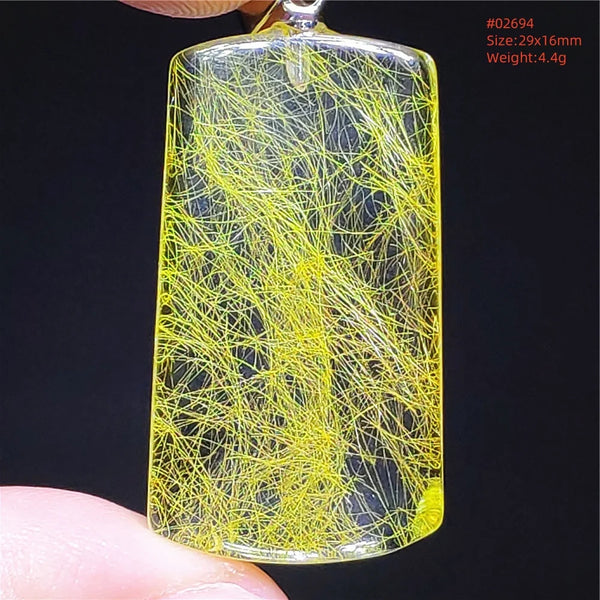 Gold Rutilated Quartz Pendant-ToShay.org