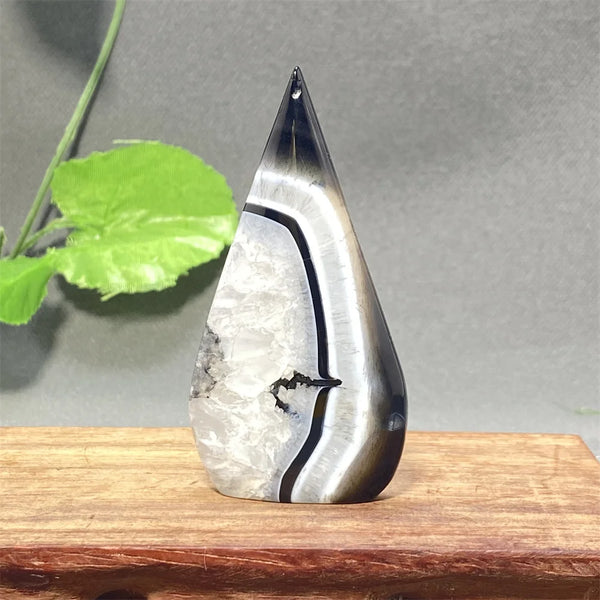 Black Striped Agate Flame-ToShay.org