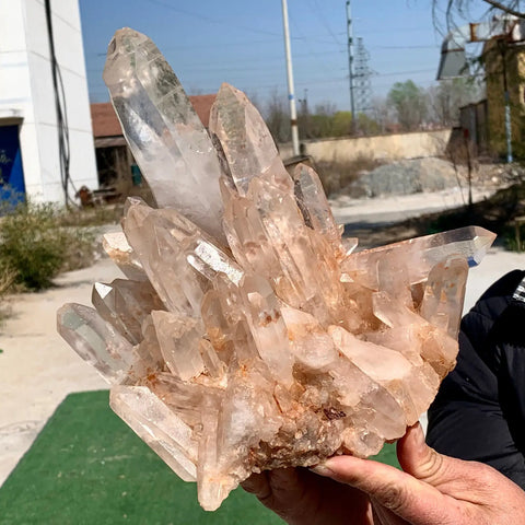 White Quartz Crystal Cluster-ToShay.org
