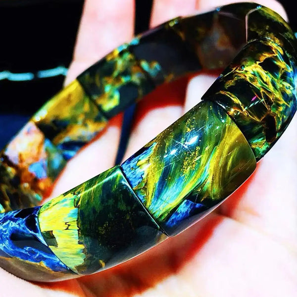 Blue Pietersite Chatoyant Bracelet-ToShay.org