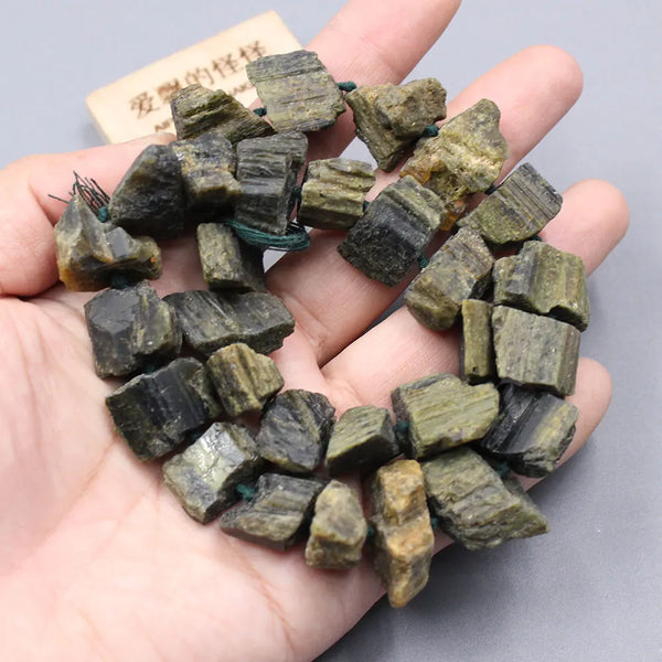 Green Tourmaline Nuggets Beads-ToShay.org
