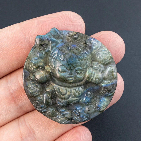 Blue Labradorite Cherub Plate-ToShay.org