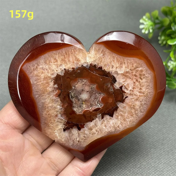 Red Agate Geode Heart-ToShay.org