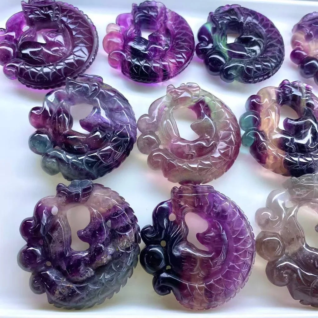 Rainbow Fluorite Figurines-ToShay.org