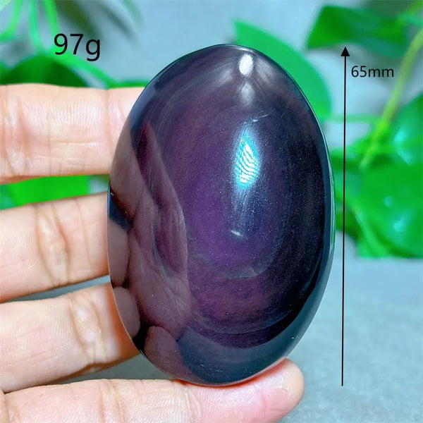 Rainbow Obsidian Palm Stone-ToShay.org