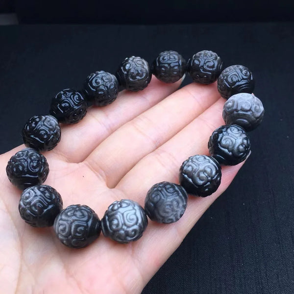 Silver Obsidian Bracelet-ToShay.org