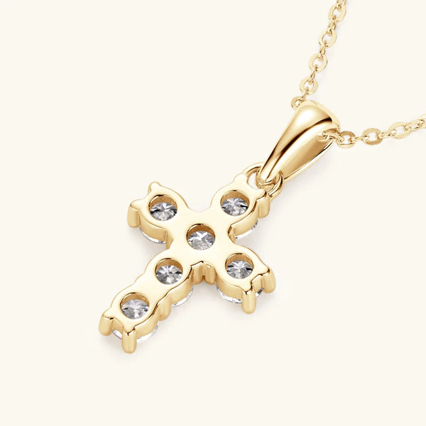 Silver Diamond Cross Pendant-ToShay.org