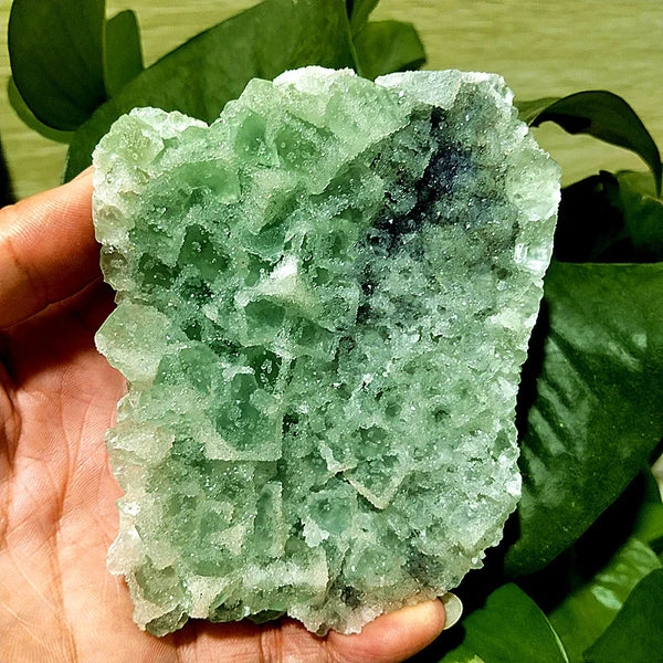 Green Sugar Fluorite Crystal-ToShay.org