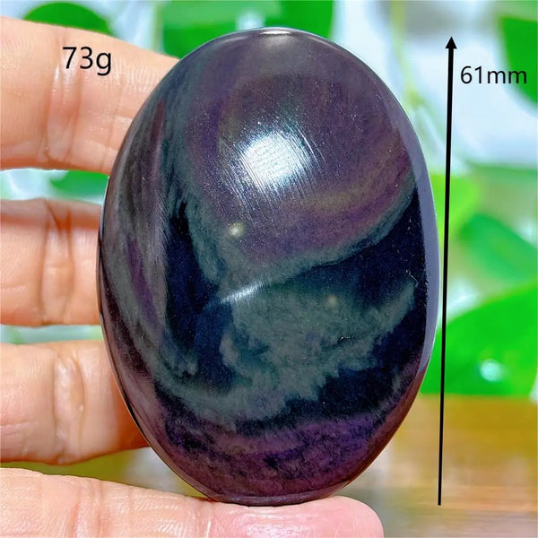 Rainbow Obsidian Palm Stones-ToShay.org