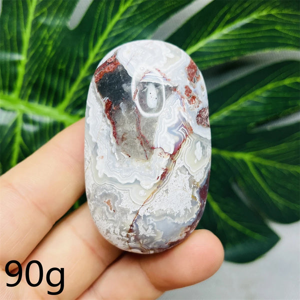 Red Crazy Agate Palm Stone-ToShay.org