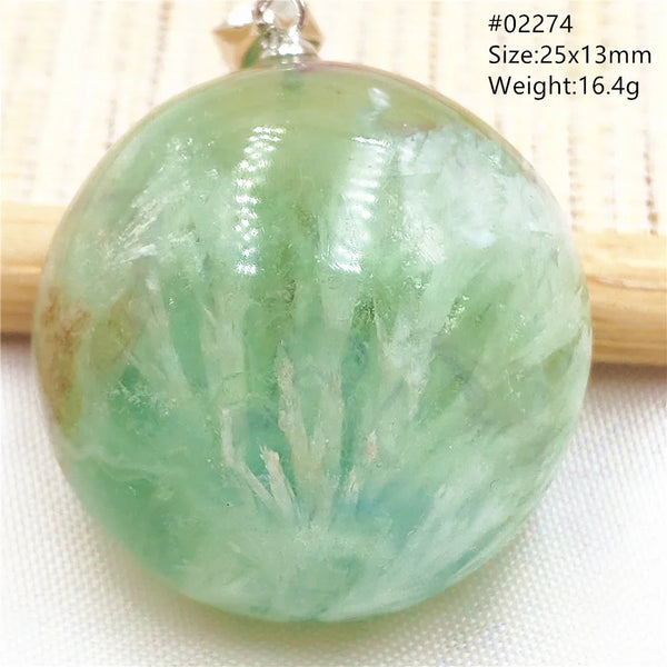 Green Feather Fluorite Pendant-ToShay.org